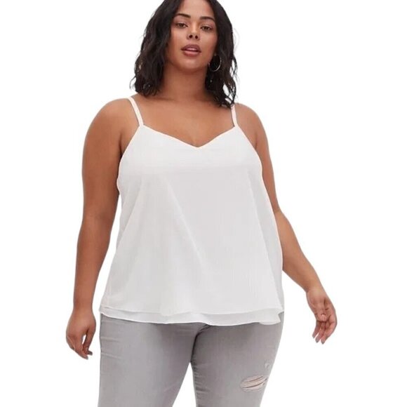 TORRID Sophie Chiffon Double Layer Swing Cami - Size 10/Medium/Large - Picture 1 of 7